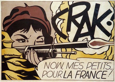 ROY LICHTENSTEIN Crak! 1963 Litografia firmata, su carta cm 48,9x70,2...