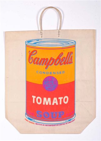 ANDY WARHOL Campbell’s Soup Can on Shopping Bag 1966 (Screenprint on shopping...