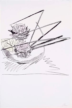 ANDY WARHOL Flower 1974 serigrafia su carta, firmata e acquerellata a mano,...