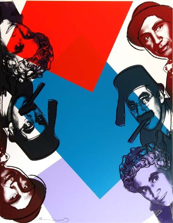 ANDY WARHOL The Marx Brothers 1980 Colori acrilici stesi con telai di seta su...