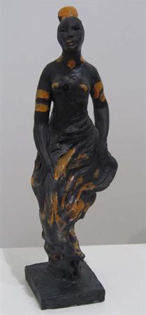 SALVATORE FIUME Somala 1990 Scultura in bronzo policromo cm 27,5h...