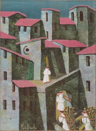 NORBERTO PROIETTI Anni ‘70 Olio su tavola cm 18x26 Autentica Galleria Rosini,...