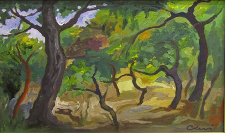 CARLO LEVI 1968 olio su tela cm 60x90 Autentica Galleria Rosini, Riccione RN