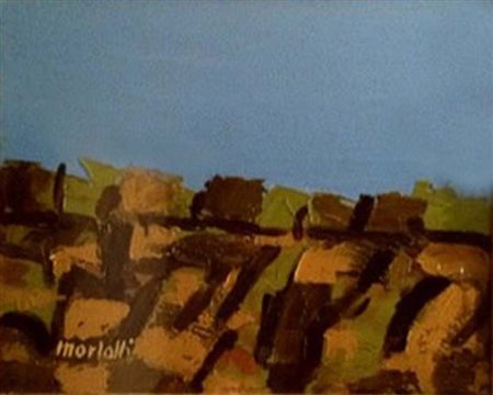 ENNIO MORLOTTI Rocce 1980 cm 40x50 Opera Autenticata