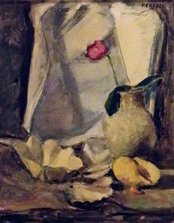 CESARE PERUZZI Natura morta 1970 olio su tela cm20x30 Opera Autenticata