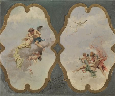 Fabio Cipolla(Roma 1852 - 1935)ALLEGORIAolio su tela senza cornice, cm...