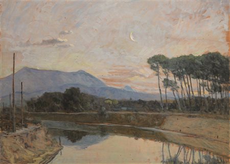 Galileo Chini(Firenze 1873 - 1956)PRIME ORE DEL MATTINO (LA FOSSA...