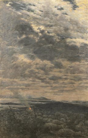 Niccolò Cannicci(Firenze 1846 - 1906)GREGGE AL PASCOLOolio su tela, cm...