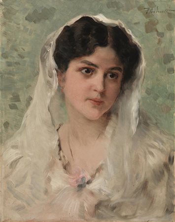 Federico Andreotti(Firenze 1847 - 1930)FANCIULLA VELATAolio su tela, cm...
