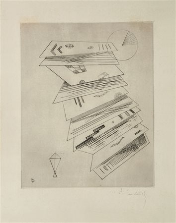 Vasilij Kandinskij (Mosca 1866 - Neuilly-Sur-Seine 1944) - "Zweite Radierung...