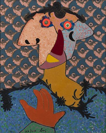Enrico Baj (Milano 1924 - Vergiate 2003) - "Personaggio" tecnica mista e...