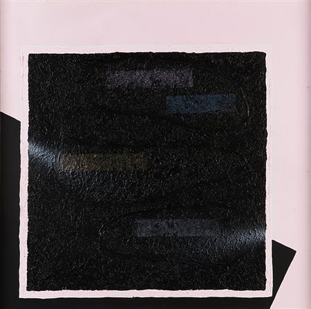 Ennio Finzi (Venezia 1931) - "Verso il rosa" 1989 olio su tela, cm 70x70...