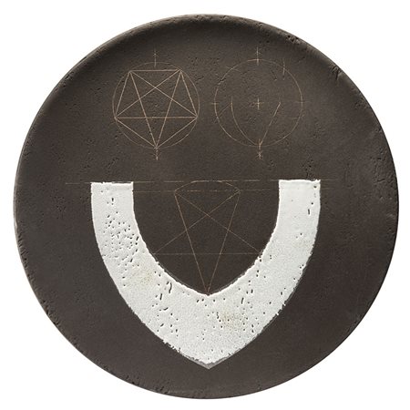 Walter Valentini (Pergola 1928) - "Senza titolo" piatto in terracotta (pezzo...