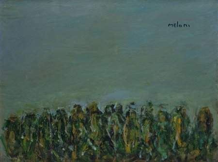 Gino Meloni (Varese 1905 - Lissone 1989) - "Granoturco" 1985 olio su tela, cm...