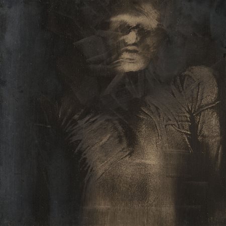 Antonio Recalcati (Bresso 1938) - "Figura" 1962 olio su tela, cm 59x58,5...