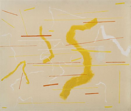 Valentino Vago (Barlassina (MI) 1931) - "Senza titolo" 1965 olio su tela, cm...