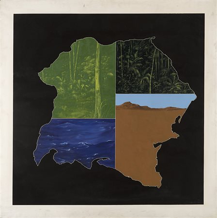 Guido Biasi (Napoli 1933 - Parigi 1982) - "Voyage" 1975 olio su tela, cm...