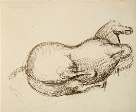 Marino Marini (Pistoia 1901 - Viareggio 1980) - "Cavallo" 1930 ca inchiostro...