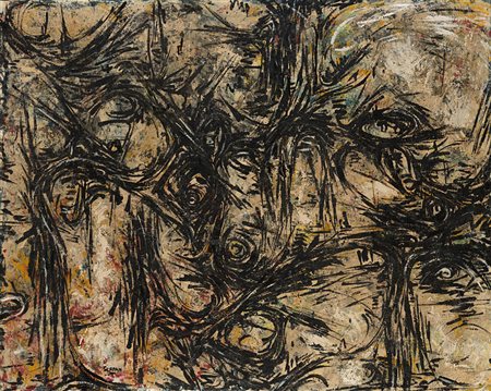 Serpan Iaroslav (1922 - 1976) - "Ilanoizan" 1954 olio su tela, cm 91x115...