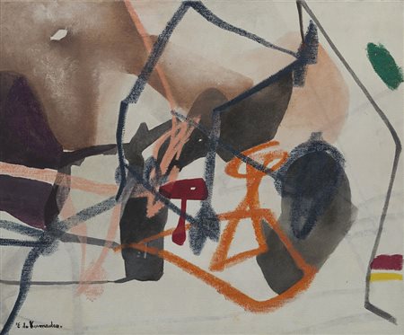 Eugène De Kermadec (Parigi 1899 - 1976) - "Embuscade" 1964 olio su tela, cm...