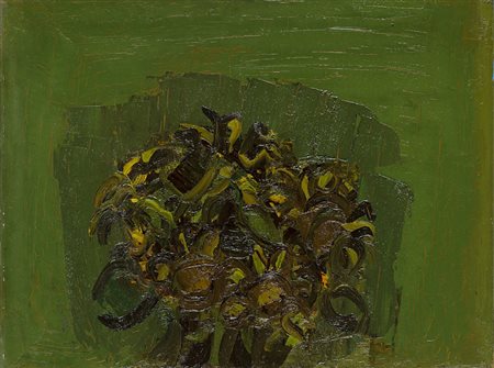 Ennio Morlotti (Lecco 1910 - Milano 1992) - "Studio di girasoli" 1972 olio su...