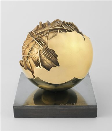 Arnaldo Pomodoro (Morciano Di Romagno 1926) - "Sfera" 1977 scultura in bronzo...