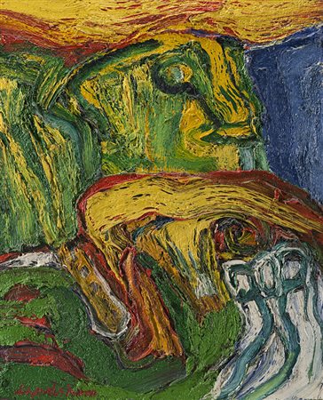 Bengt Lindstrom (Storsjo 1925 - Sundsvall 2008) - "Senza titolo" olio su...