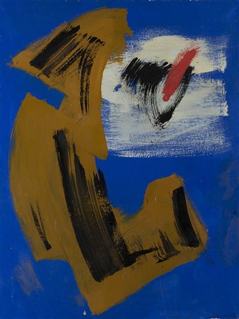 Gerard Schneider (Svizzera 1896 - Parigi 1986) - "Opus 83 G" 1963 olio su...