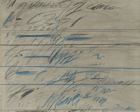 Cy Twombly (Lexington 1928 - Roma 2011) - "Senza titolo" 1971 litografia P.A....