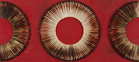 Bernard Aubertin (Fontenay aux Roses 1934) - "Combustione" 2009 collage di...