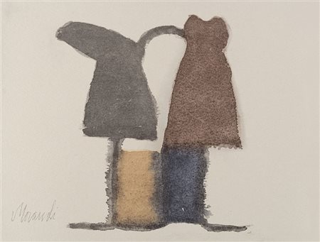 Giorgio Morandi (Bologna 1890 - 1964) - "Natura morta" 1962 acquerello su...