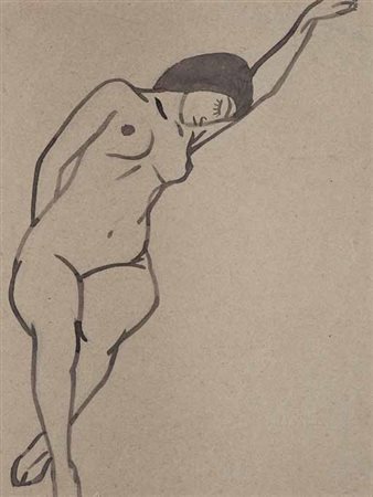 UBALDO OPPI Bologna 1889 – Vicenza 1942 Figura femminile sdraiata inchiostro...