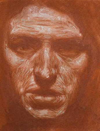 UBALDO OPPI Bologna 1889 – Vicenza 1942 Autoritratto-Maschera, 1909 sanguigna...