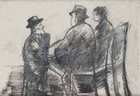 Ottone Rosai Firenze 1895 – Ivrea, Torino 1957 Briscola, 1928 disegno a...