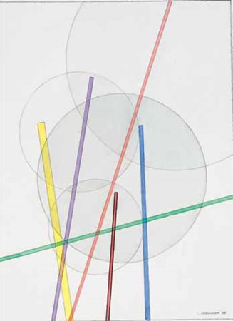 Luigi Veronesi Milano 1908 – Milano 1998 Composizione, 1986 acquerello su...