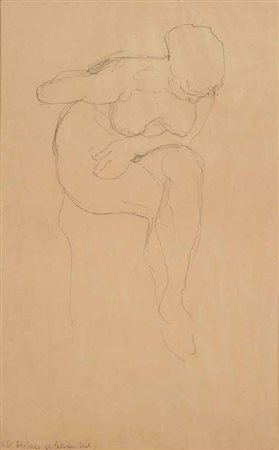 Gustav Klimt Vienna 1862 – Neubau 1918 Frauenakt matita su carta, cm 57x37,5....