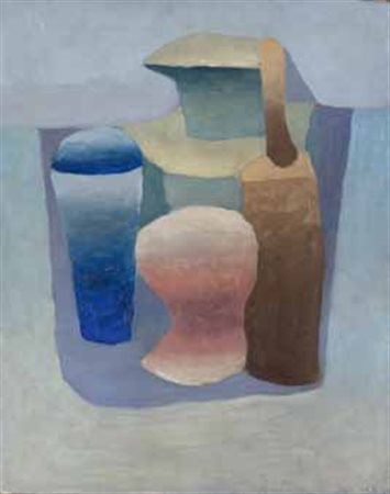 Toti Scialoja Roma 1914 – 1998 Natura morta, 1949 olio su tela, cm 50x40....