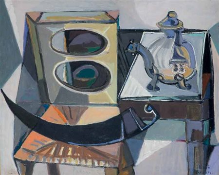 Renato Birolli Verona 1905 - Milano 1959 Natura Morta, 1947 olio su tela, cm...