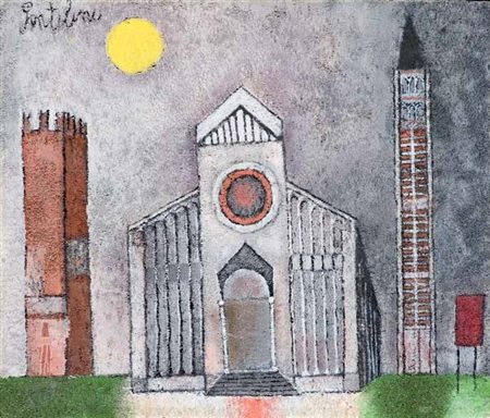 Franco Gentilini Faenza 1909 - Roma 1981 Ricordo di San Zeno, 1962 olio e...