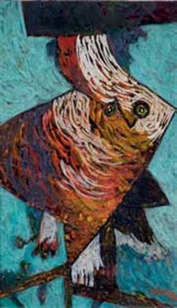 Gianni Dova Roma 1925 – Pisa 1991 Senza titolo, 1971 olio su cartone, cm...