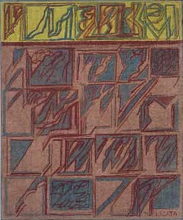 Riccardo Licata Torino 1929 Senza titolo, 1971 tecnica mista su tela, cm...