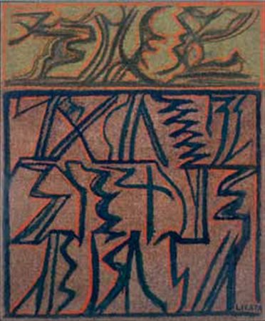 Riccardo Licata Torino 1929 Senza titolo, 1971 tecnica mista su tela, cm...