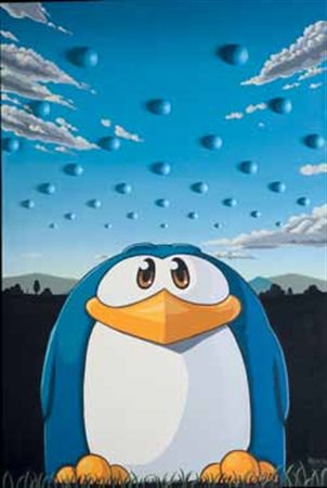 Pao Milano 1977 Guardando il cielo, 2013 acrilico su tela e semisfere in...