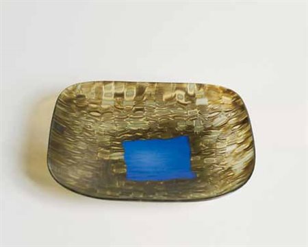 Tobia Scarpa Coppa rettangolare in vetro a murrine 1960 circa, cm 15x16,5.