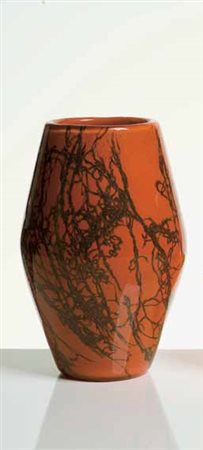 Toni Zuccheri Vaso in pasta vitrea con inclusioni metalliche, della serie...