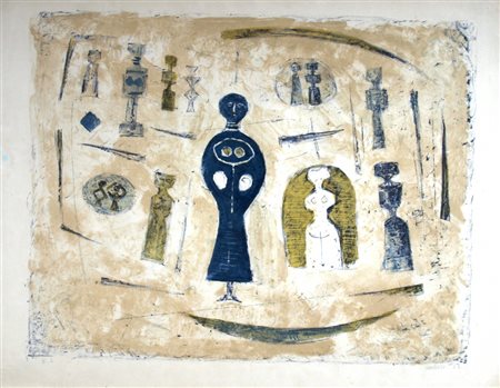 CAMPIGLI MASSIMO (Firenze 1895 - St. Tropez 1971) "La dame bleu" 1962...