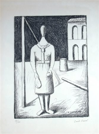 CARRA' CARLO (Quargnento 1881 - Milano 1966) "La fanciulla dell'ovest" 1919...