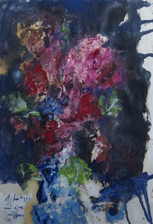 SCATIZZI SERGIO (Gragnano 1918 - Firenze 2009) "Senza titolo" Olio su...