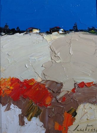 SCATIZZI SERGIO (Gragnano 1918 - Firenze 2009) "Paesaggio" Olio su tavola cm....