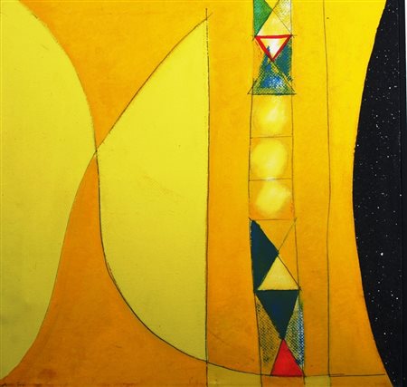 FUSI WALTER (Udine 1924) "Senza titolo" 1994 Olio su tela cm. H: 50.00 L:...